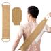 Cozlly back scrubber peeling for shower 100% natural sisal back scrubber band and peeling glove body shower gloves peeling massage strap for back shower