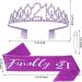 21st Birthday Decorations for Her "Finally 21" Birthday Sash and Rhinestone Crown Tiara Set for Girls 21st Birthday Gifts for Happy 21st Birthday Party Favor Supplies (purple) - Buy Online on GoSupps.com