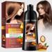 Chenzvora 400 ml hair color dark brown Hair Dye Shampoo 3in1 against gray hair perfect color care shampoo for men and women