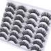 8D Fluffy False Eyelashes - Wispy Faux Mink Cat Eye Lashes | Lightweight 14 Pairs Pack for Stunning Look - Buy Online on GoSupps.com