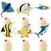 Cute Ocean Fish Themed Cupcake Toppers 18-PC Set - Perfect for a boy's or girl's ocean-themed birthday party and baby shower party decorations for kids - SugarGera 6