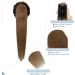 14 inch SEGO Claw on Ponytail Clip in Human Hair Extensions #6 Light Brown One Piece 100% Real Remy Hairpieces Straight (105g) 14 Inch #6 Light Brown - Buy Online on GoSupps.com