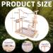 QBLEEV Parrot Playstand with Feeder Cups and Toys - Large Size (19 L x 13 W x 21 H) - Buy Online on GoSupps.com