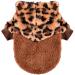 Dog Fleece Sweater Small Dog Sweater Dog Sweaters for Small Dogs Chihuahua Sweater XXS Dog Clothes Fleece Dog Pajamas Dog Cat Sweater Dress Yorkie Winter Clothes XXS Dog Clothing (X-Small) X-Small Leopard