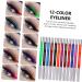 VINTORKY 12 Pcs 1 Set Shadow Set Red Eyeliner for Eyes Makeup Kit Plastic Colorful - Buy Online on GoSupps.com