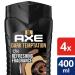AX 3-in-1 Shower Gel & Shampoo Dark Textation XL - 400ml (4 Pack) | Long-Lasting Freshness & Dermatologically Tested - Buy Online on GoSupps.com