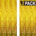 GOER Gold Metallic Tinsel Foil Fringe Curtains - Pack of 2 Party Streamers for Birthday, Graduation & New Year Eve Decorations - 6.4ft x 9.8ft - Buy Online on GoSupps.com