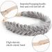 TOECWEGR Extensions Headband Hair Band Braided Classic Chunky Wide Plaited Wedding Fluffy Braids Wig Women Girl Beauty Accessory (Silver) - Buy Online on GoSupps.com