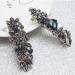 Kicosy Vintage Rhinestone Hair Barrettes 3 Pack - Metal Flower Butterfly French Clip - Black and Navy Blue Pattern - Women's Hair Accessories - Buy Online on GoSupps.com
