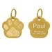 Paw Dog brand made of stainless steel with engraving i Address trailer available in 2 sizes i animal brand for dogs including key ring - gold small small 27x28mm gold