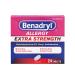 Benadryl Extra Strength Antihistamine Allergy Relief Medicine  50 mg Diphenhydramine HCl Tablets for Relief of Allergy Symptoms Due to Hay Fever or Other Upper Respiratory Allergies  24 ct White 24 Count (Pack of 1)