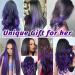 16Pcs Purple Clip in Hair Extensions 22 Inch - Colorful Highlights for Girls & Women - Heat-Resistant Synthetic Hair Accessories - Party Hair Decor - Buy Online on GoSupps.com