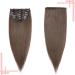 Buy Medium Brown Clip In Hair Extensions #4 - Real Remy Human Hair 8 Wefts 18 Clips - 80g 50cm | International Shipping - Buy Online on GoSupps.com