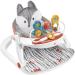 Fisher-Price Premium Sit-Me-Up Floor Seat with Toy Tray - Peek-a-Boo Fox Portable Baby Chair with Snack Tray and Toys