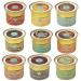 Indian Spicebox Kit Gold: 9 Organic Spices, Cookbook with 30+ Recipes, Masala Dabba, Seasonings - Cooking Gift Set for Women, Men, Chef - Buy Online on GoSupps.com
