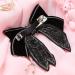 SOIMISS Large Bow Hair Clips Rhinestone Pearl Hair Pins Beads Bowknot Alligator Clips Barrette Vintage Glitter Bobby Pins for Women Girls Party Hair Accessories (Black) - Buy Online on GoSupps.com