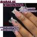 Buy BABALAL Duck Nails - Black French Tip Press-On Acrylic Nails with Star Planet Rose Charm - 24 Pcs Punk Goth Style | International Shipping - Buy Online on GoSupps.com