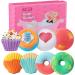 Perjoy Bath Bombs 8pcs Nature Bubble Bath Bombs for Kids Girls & Women Easter Gifts for Kids Adults Teenage Girls Gifts Pamper Gifts Set for Women Mothers Day Birthday Gifts for Mum Her 8pcs Barbiepink