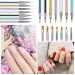 14 Pieces Nail Art Brushes Set for Beautiful Nail Designs and Nail Painting - Multi-colored Nylon Brushes for Poly Extension Gel and Tips Builder - Buy Online on GoSupps.com