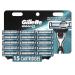 Gillette Mach3 Mens Razor Blade Refills, 15 Count, Designed for Sensitive Skin 15 Refills (New)