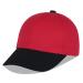 LANGZHEN 100% Cotton Outdoor Children's Kids Plain Baseball Cap Hat Adjustable Sun Hat for Girls Boys 2-4 Years Black Red