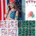 Independence Day Luminous Temporary Tattoos - 10 Sheets Glow in the Dark Stickers for July 4th Celebration - Men, Women, Kids Fake Body Art - Buy Online on GoSupps.com