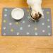 Solday pet food mat for dogs and cats 50 x 30 cm bowl pad silicone animal feed mat waterproof and non-slip pet feeding mat (light gray)