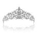 Vofler Crystal Tiara Silver Crown Headband Headpiece Rhinestone Hair Jewelry Decor for Women Ladies Little Girls Bridal Bride Princess Birthday Wedding Pageant Prom Halloween Costume Party