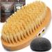 Belula 100% Vegan Dry Brushing Body Brush. Firm Dry Brush for Cellulite and Lymphatic. Brushes for Advanced Users. Exfoliating Skin Brush and Free Konjac Sponge  for a Softer  Glowing Skin Firm Brush