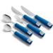 Special Supplies Adaptive Utensils Set - Non-Weighted, Non-Slip Handles for Hand Tremors, Arthritis, Parkinson's or Elderly Use - Stainless Steel Cutlery Set - Blue - Buy Online on GoSupps.com
