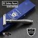 Classic DE Safety Razor with Silver Antique Inspired Handle for a Retro Shave Look (No Blades Included) Perfect for Wet Shaving