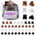 DIMUGE 1/2 Inch Durable Mini Small Hair Claw Clips 45pcs Great for Women & Girls Design Hairstyles  Grip Stronger Jaw Tiny Hair Clips for Hold Hair Back  Bangs  Others Styling. 45 Count (Pack of 1) G-black+brown+clear
