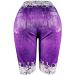 Women's Purple Butterfly Bermuda High Waisted Denim Legging Shorts - Size Large - Buy Online on GoSupps.com