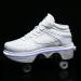 Pairobin Outdoor Roller Skate Shoes - Unisex Multifunctional Deformation Invisible Roller Skates with White LED - Size 2.5 - Buy Online on GoSupps.com