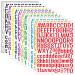1512 Alphabet Stickers 12 Sheets Alphabet Stickers Vinyl Self-Adhesive Number Alphabet Vinyl Stickers  Mailbox Numbers Labels DIY Crafts Art Making  Decals for Sign Notebook  Classroom Decor  Door A4