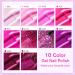 Shining She Gel Nail Polish Set - 10 Colors Purple Pink Rose Shimmer Glitter Kit for Salon & DIY - 8ML Soak-Off UV/LED Gel Polish Gift - Buy Online on GoSupps.com