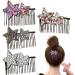 Hair Comb Clips - Shape Hair Finishing Fixer Comb | ABS Upside-Down Comb Hairpin Pentagram Hairpin Hair Finishing Fixer Comb Bridal Hair Pins Hair Accessories For Girls Women - Buy Online on GoSupps.com