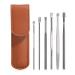 JPNK Ear Cleaning Kit Earwax Cleaner Tool Set Ear Wax Removal Kit Portable Ear Cleaning Kit for Home and Travel with PU Leather Case