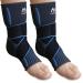 med-fit Stride-Flex Ankle Support 3D fabric technology 360 degrees of compression. Ideal for Ligament Damage Sprained Ankle Plantar Fasciitis Joint Pain and Tendonitis (2 Blue Small) Small Blue 2