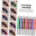 Outanaya 12 Pcs 1 Set Shadow Set Long-lasting Eye Liners Eyeliner Stickers Colorful Paste - Buy Online on GoSupps.com