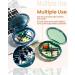 Travel Pill Box - Small Waterproof Pill Container with 4 Compartments - Green Pill Organizer for Vitamins, Fish Oils, Medication - Buy Online on GoSupps.com