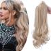 Ponytail extension ponytail braid with bracket hair part hair extension hair pace hair heat resistant (smooth+wavy) like real hair 18 "(45cm) dark blonde mix blonde blonde 45 cm dark blonde bleach blonde