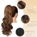 50cm Golden Brown Curly Ponytail Hair Extensions - Synthetic Claw Clip-In Braid for Women - Buy Online on GoSupps.com