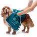 Lucky Paws Chenille Dog Towel with Hand Pockets - UK Based Seller - Absorbent Microfibre Towel - Fast Drying - Super Soft - Machine Washable & Dryable - 88 x 32cm (Pack of 1 Teal) Pack of 1 Teal - Buy Online on GoSupps.com