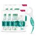 GUM Professional Clean Plus Dental String Flosser Picks Fresh Mint Shred-Resistant Floss 6 bags X 60ct (360 Flossers) Professional Clean Plus 1.00 m (Pack of 360)