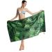 CHARS Microfiber Quick Drying Beach Towel - Large 30 x 60 inches - Green Leaf Design - Super Absorbent & Sand Free - Ideal for Travel, Gym, Camping, Yoga, Outdoor Activities - Includes Carrying Bag - Buy Online on GoSupps.com