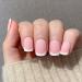 Shop Novo Ovo Pink Matte French Press On Nails - Short Corner Oval Artificial Fingernails for Valentine's Day | Easy Glue-On Manicure - Buy Online on GoSupps.com