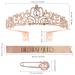 Rose Gold Birthday Queen Sash & Tiara Set - Glitter Crystal Headband for Girls & Women - Party Favors & Decorations - Buy Online on GoSupps.com