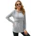 Sosolism Women's Nursing Hoodies Maternity Breastfeeding Tops Long Sleeve Pregnancy Sweatshirt L Light Grey