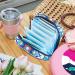 Mandala Blue Flower Storage Bag - Large Menstrual Cup Cylinder with Zipper | Multi-Colored Bags for Period Inserts Tampons & Panty Liners - Ideal for Girls & Women - Buy Online on GoSupps.com